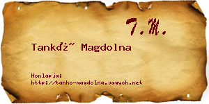 Tankó Magdolna névjegykártya