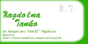 magdolna tanko business card